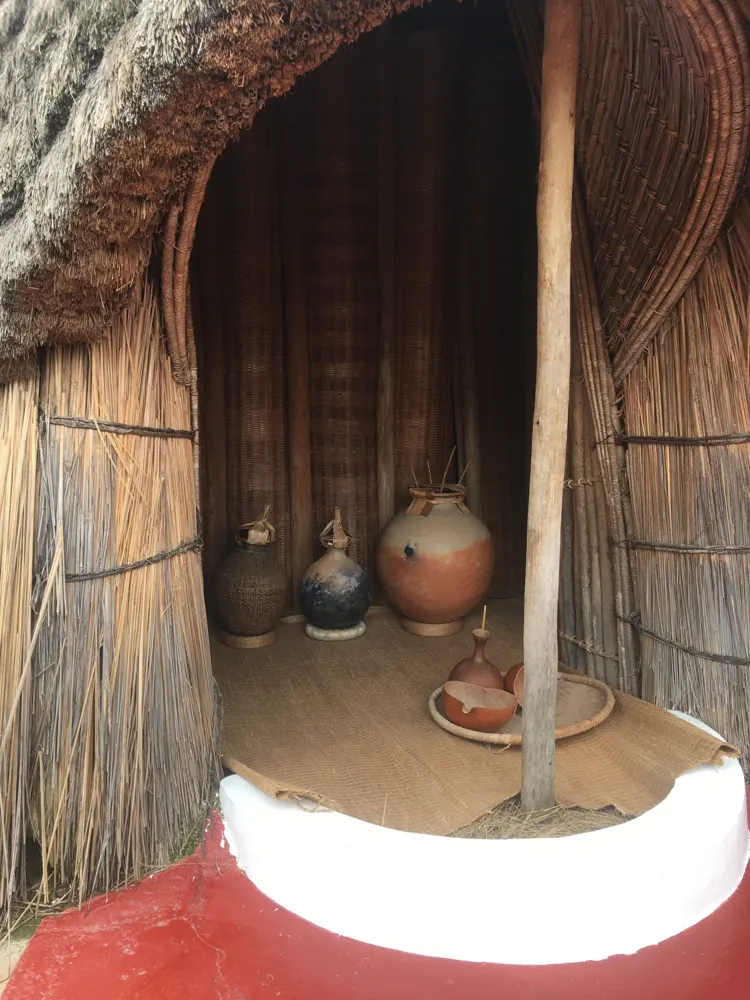 Traditional architecture and objects at a cultural venue