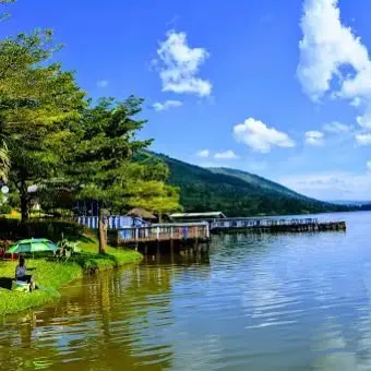 Lake Muhazi shore and jetty, Rwanda